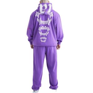 Conjunto de chándales con cremallera para hombre diseñado con tela de secado rápido y etiqueta de marca para la producción de marcas privadas - Product Image 3