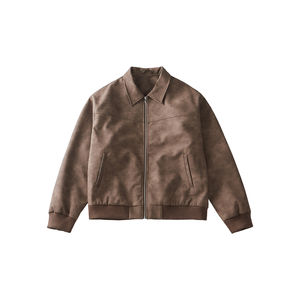 แจ็กเก็ตหนังพียูทรงหลวมของผู้ชายแจ็กเก็ตขี่มอเตอร์ไซต์ทันสมัยปรับแต่งได้ตามต้องการ - Product Image 6