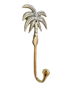 Classic Look Design Handmade Palm Tree Shaped Wall Hook With Gold Plated Wall Hanging Hook And Hanger