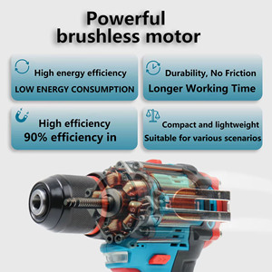 Set Trapano Elettrico Senza Fili BIYOTI 16.8V, Kit Combo di Utensili Elettrici con <span class=keywords><strong>Avvitatore</strong></span> a Impatto Brushless e Batteria - Product Image 2