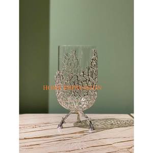 Leaf Designing Gold Polished Metal Brass Fancy New Style <b>Flower</b> Vases and <b>Pots</b> Wedding Table Decoration Centerpiece <b>Tall</b> Vases - Product Image 5