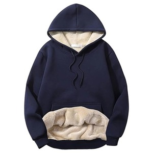 Sudadera de mujer de gran tamaño personalizada con capucha oscura y manga larga con logotipo impreso bordado en 3D diseño de invierno - Product Image 5