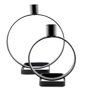 Attractive Gold <b>Black</b> Design <b>Candle</b> <b>Holder</b> Home Decor Table Top Medium Size Decorative <b>Metal</b> <b>Candle</b> <b>Holder</b> - Product Image 2