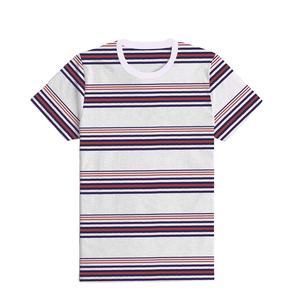 เสื้อยืดพิมพ์ลายแขนสั้นผ้าฝ้ายแท้ 100% ระบายอากาศ แห้งเร็ว ลายทาง รับผลิตตามสั่งขายส่ง - Product Image 6