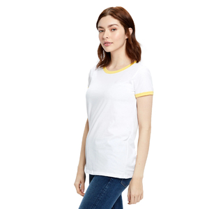 เสื้อยืดคอกลมผ้าฝ้ายนุ่มสำหรับผู้หญิงเสื้อยืดคอกลมน้ำหนักเบาออกแบบโลโก้ได้ตามต้องการ - Product Image 5