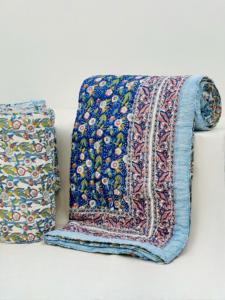 Fournisseur indien le moins cher d'utilisation commerciale coton tissu fait à la main bloc impression couette - Product Image 5