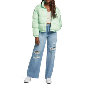 Chaqueta acolchada de algodón 100% ligera para mujer de alta calidad, patrón sólido transpirable de secado rápido, estampado de logotipo personalizado terminado - Product Image 2