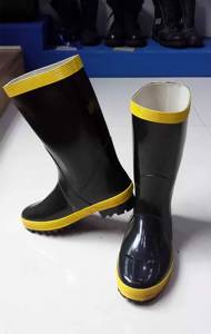 Professionele brandweerlaarzen, waterdicht, veiligheidsschoenen van rubber met stalen neus, hoge laarzen, lente zomer herfst - Product Image 4