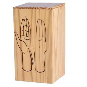 Urne funéraire en pin pour cendres humaines, croix Paternoster personnalisée, artisanale, grande, solide, pour crémation, urnes funéraires simples. - Product Image 3