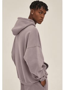 Ensemble sweat-shirt et pantalon d'hiver doublé surdimensionné 350 g/m², unisexe, pull à capuche, impression sérigraphique - Product Image 3