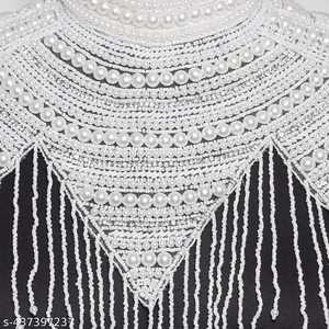 Elegante capa burlesca Hebras de cuentas naturales Perlas Recto Hermoso logotipo Parte posterior Sujetadores Entrega rápida Bordado Lentejuelas - Product Image 4