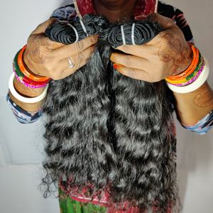 Vente en gros de boules de cheveux humains birmans vietnamiens de grade Remy ondulés tissage à vague profonde extensions de cheveux humains à un tirage - Product Image 2