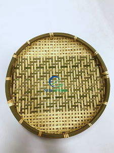 Classic Style Handwoven Eco-Friendly <b>Bamboo</b> Tray Best Supplier Vietnam Environmentally Friendly Basket <b>Bamboo</b> <b>Crafts</b> - Product Image 2