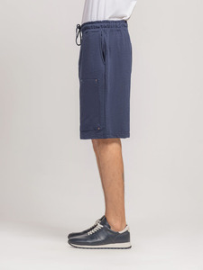 Pantalones Cortos Azul Marino 100% Algodón para Hombre, Multibolsillos, con Tela Personalizable, Estilo Urbano, para Entrenamiento, Hechos en Pakistán - Product Image 3
