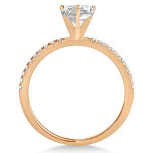 Anillo de Compromiso de Oro Rosa de 14K con Diamantes, Corte Ovalado de 0.75ct, Elegante y con Estilo - Product Image 2