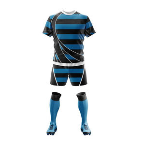 Meilleur design en gros Impression de logo personnalisé Manches courtes Uniforme de football de rugby en polyester 2024 - Product Image 1