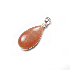 Pendentif en pierre de soleil en forme de larme en gros - Bijoux en argent 925 faits à la main avec pierres précieuses, design personnalisé - Product Image 2