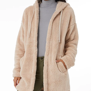 Wholesale 100% Cotton <b>Fleece</b> <b>Sherpa</b> Fur Lined Pullover Embroidery Warm Fluffy Hoodies <b>Men</b> Sweatshirt Winter Heavy Hoodie Boys - Product Image 5