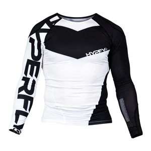 Oem Custom Logo Spandex/Polyester Fabric 180g UPF 50 Solid Color Long Sleeve MMA <b>Men</b> <b>Rash</b> <b>Guard</b> Latest Design - Product Image 1