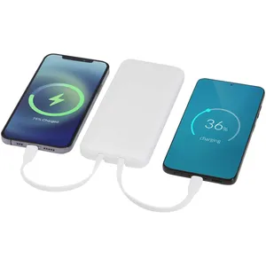 Power Bank Ecologico Adhil ad Alta Capacità 10.000 mAh con Doppia Porta USB per Uso Promozionale - Product Image 4