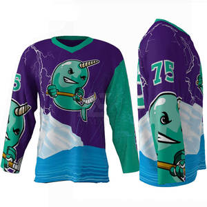 Camisetas de Hockey sobre Hielo Sublimadas Personalizadas para Adultos y Jóvenes 2025, Camiseta de Hockey sobre Hielo Sublimada de Calidad Única - Product Image 4