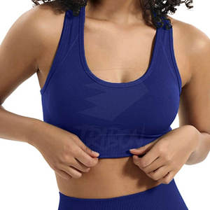 ชุดโยคะคุณภาพสูงสำหรับผู้หญิง แบบสั่งทำพิเศษ ระบายอากาศได้ดี เป็นมิตรกับสิ่งแวดล้อม ชุดออกกำลังกาย 2 ชิ้น พร้อมขอบเอวยางยืด มีโลโก้ด้านหน้า - Product Image 5