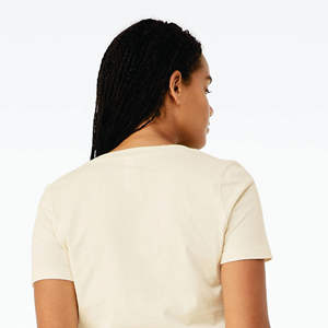 Airlume – T-Shirt à manches courtes et col en v pour femme, 100% en coton peigné et à anneaux, simple, naturel, 4.2 oz - Product Image 6