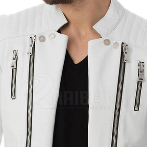 Venta caliente Hombres Ropa Chaqueta de cuero Nueva moda Hombres Chaqueta de cuero a prueba de viento - Product Image 4