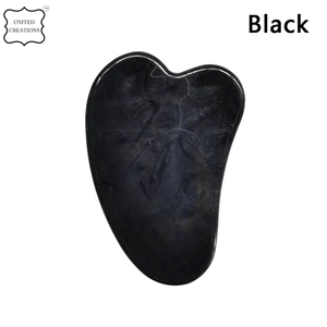 Masajeador corporal Gua Sha de Piedra Rosa de gran tamaño personalizado para fisioterapia, incluye herramienta de tablero de masaje con piedras negras, azules y blancas - Product Image 6