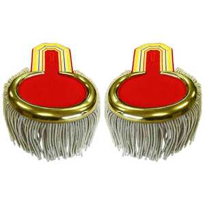 Hombreras de Venezuela con Flecos de Cordón Plateado, Bordadas de Alta Calidad, para Coser en Uniformes, Hombreras de Cuerassier de Venezuela - Product Image 6