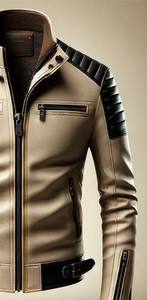 Elegante chaqueta de cuero de invierno Vintage para hombres y mujeres con forro de algodón transpirable y a prueba de viento con capucha de piel sintética - Product Image 6