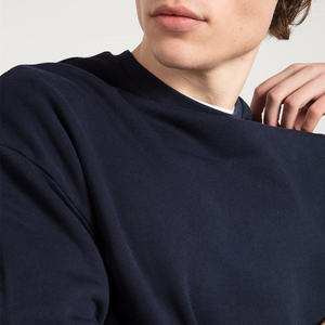 Sweat-shirt surdimensionné de couleur unie pour hommes sweat-shirt à la mode pour hommes hiver chaud coton polaire surdimensionné haut décontracté Streetwear - Product Image 5