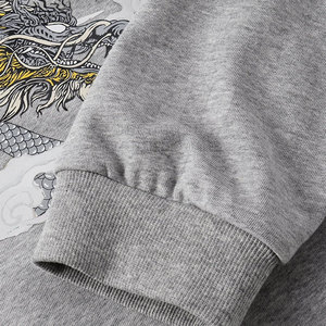 Sudadera de cuello redondo para hombre, jersey de corte regular de poliéster/algodón sólido con logotipo personalizado y tarifa al por mayor - Product Image 5