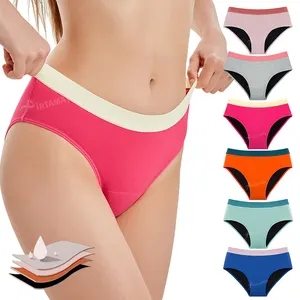 4 Layer Leakproof Panties Physiological Pantis Para Periodo Menstrual Organic Cotton Absorbing Teenager Period Underwear Girls