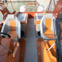 Accessoires pour bateaux pontons en fibre de verre pour entreprises de location, sièges rembourrés de style yacht de luxe, pêche de loisir à grande vitesse