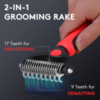 Brosse à poils pour chiens à poils longs et chats, simple, pour démêler les poils, démêler les nœuds, les poils emmêlés, les nœuds de fourrure, sans nœuds