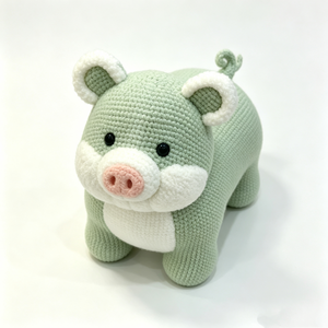 Customized Crochet <b>pig</b> plush <b>toy</b>, amigurumi <b>pig</b>, handmade knitted stuffed animal, soft crochet stuffed <b>pig</b>, baby safe plush <b>toy</b> - Product Image 3