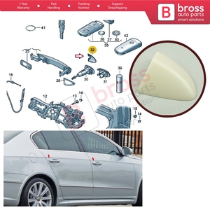 BDP1087 Right <b>Door</b> <b>Handle</b> Lever Cap Cover 3C0837880 For Passat B6 CC - Product Image 5