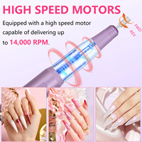 Perceuse à ongles électrique professionnelle manucure Machine Kit de lime à ongles Rechargeable manucure pédicure polissage forme outils conception