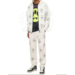 Survêtement en strass pour hommes scintillants avec décoration en pierre scintillante Survêtement confortable en strass pour hommes - Product Image 1