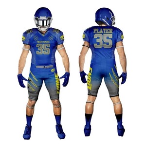 Custom American Football Uniform Team Name Number Different Colors High Quality Sublimated Short 100% Polyester Breathable OEM - Product Image 4