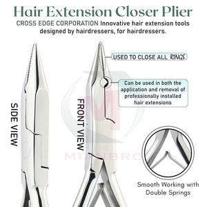 ชุดอุปกรณ์ต่อผม,ชุดเครื่องมือต่อผมอเนกประสงค์คีมยืดผมสแตนเลส - Product Image 4