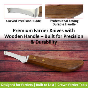 Couteau professionnel D outil de maréchal-ferrant couteau de sabot de maréchal-ferrant ergonomique avec lame large utilisation à droite outil de coupe de sabot de cheval - Product Image 3