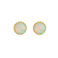 14K Vergoldete 925 Sterling Silber Natürliche Äthiopische Opal Verlobungs-Vintage Handgefertigte Zertifizierte Tägliche Trage-Ohrstecker für Damen