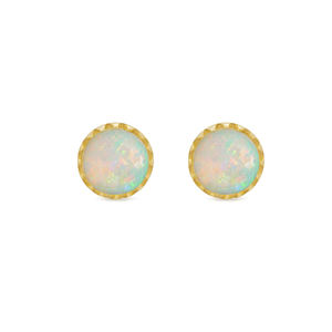 Boucles d'oreilles clous vintage faites à la main certifiées pour usage quotidien, plaquées or 18 carats, argent sterling 925, opale éthiopienne naturelle, pour mariage - Product Image 3