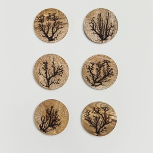 Super Oferta Posavasos de madera de mango hechos a mano con el mejor posavasos de utensilios de cocina impresos con esmalte para vajilla y uso de mesa - Product Image 3