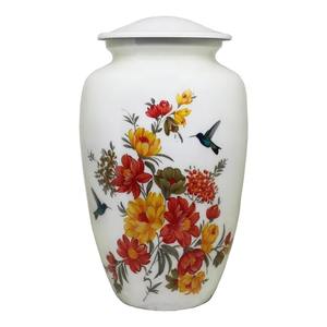 Urna Funeraria Floral de Lujo de la Mejor Calidad, Hecha a Mano con Flores Grabadas para Uso Conmemorativo y como Recuerdo, Disponible para Exportación - Product Image 1