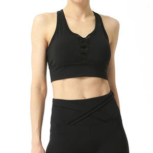 Ensemble de yoga sans manches, nouveau design, ensemble de yoga pour femmes, ensemble de yoga sportif, vêtements de sport sans couture, leggings de fitness, soutien-gorge, exportateur en gros - Product Image 5
