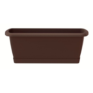Fioriera in plastica Respana di colore marrone 49 (lunghezza) x 18,4 (larghezza) x 14,5 (altezza) cm - Product Image 1