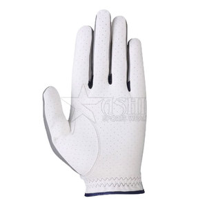 Guantes de Golf con logotipo personalizado de alta calidad para hombre y mujer, piel de oveja auténtica Cabretta, antideslizantes, estampado de silicona, agarre lateral, manos - Product Image 5